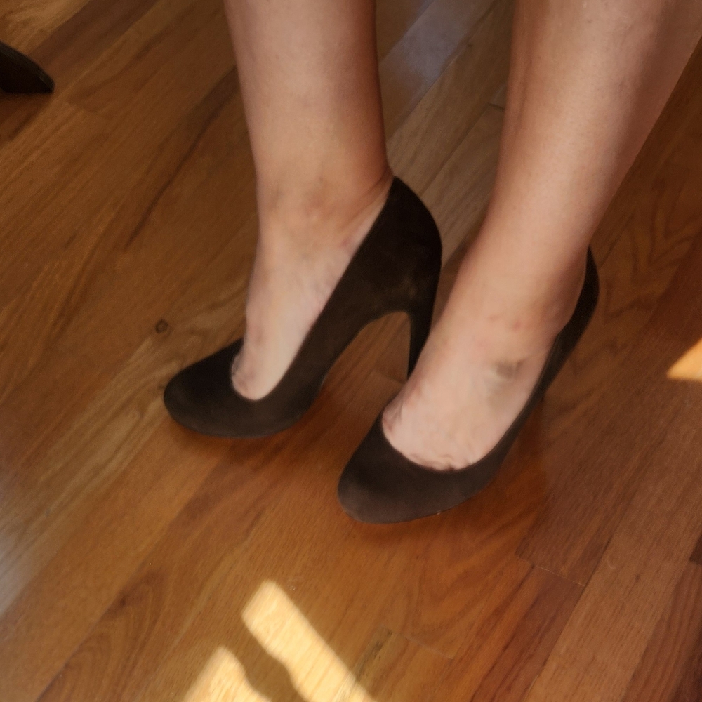 Kors Dark Brown Leather Pumps Heels
